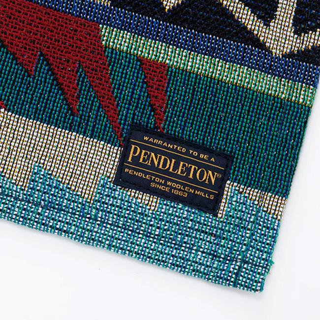 Pendleton ペンドルトン スクエアジャガードラグマット ブルーグリーン Square Jacquard Rug Mat Lahaina Wave ネイティブ インテリア ラグ 滑り止め付 リビング | PENDLETON | 02