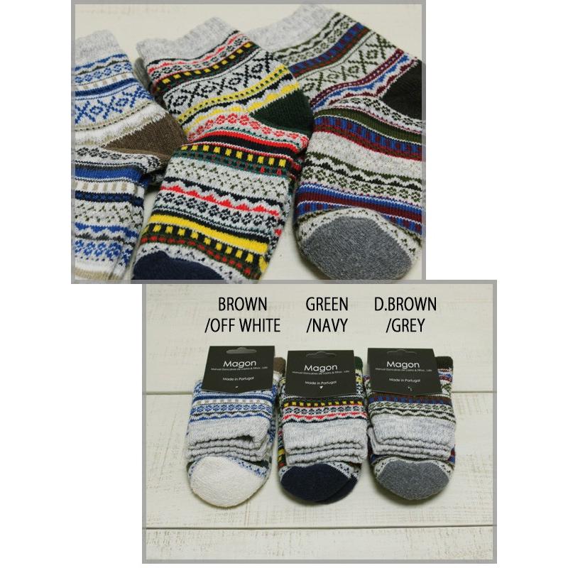 Magon マゴン ジャガードソックス くるぶし丈 Jaquard Socks |  | 01