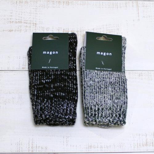 Magon マゴン ウールミックスクルーソックス ふくらはぎ下丈 ワンサイズ ユニセックス 小さめ Wool Mix Crew Socks | 