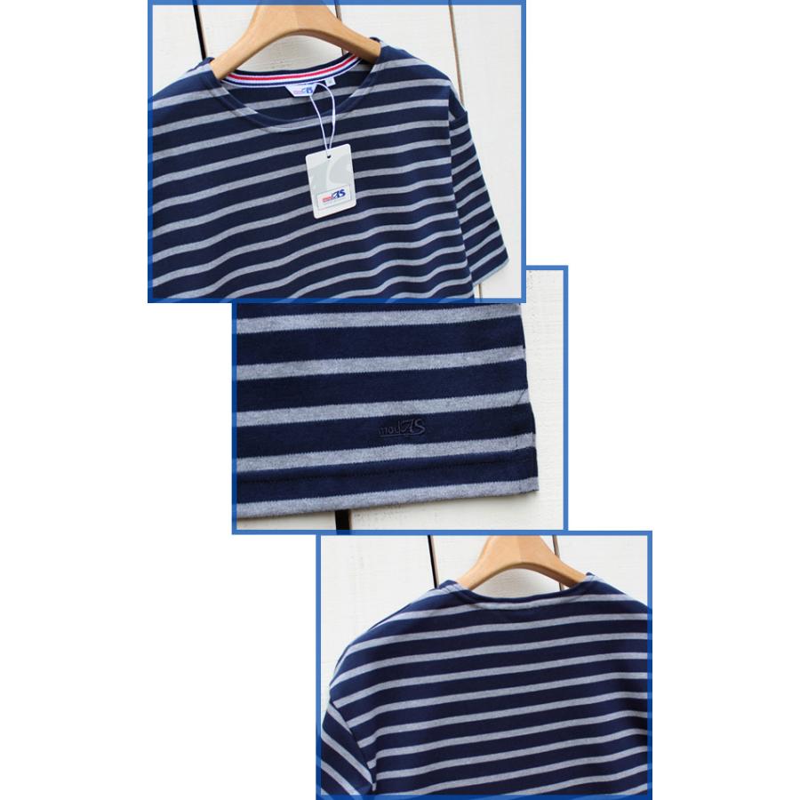Modas モダス ボーダーTシャツ ホワイト グレー ネイビー Border T