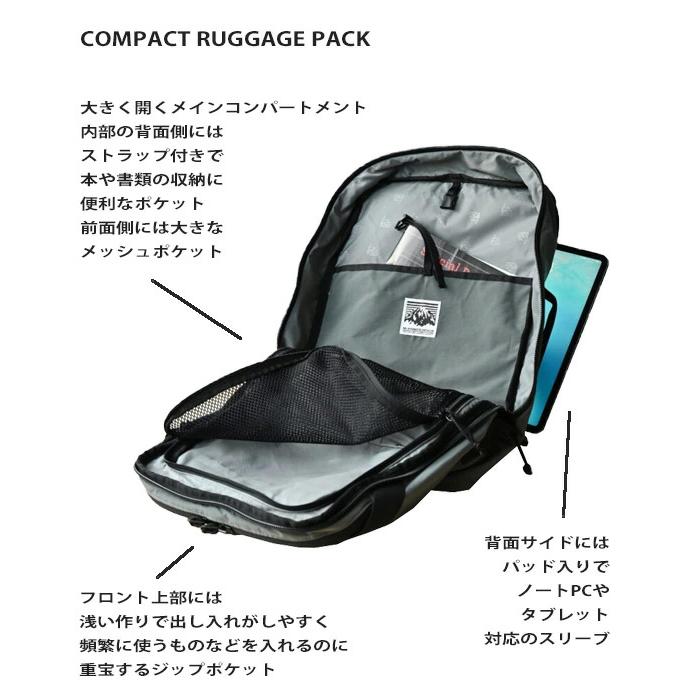 Mt.Rainier Design マウントレイニアデザイン コンパクトラゲッジパック ブラック Compact Ruggage Pack バックパック ビジネス オンオフ | Mt. Rainier Design | 04