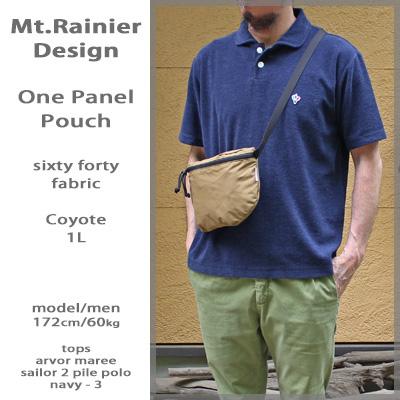 Mt.Rainier Design マウントレイニアデザイン ワンパネルポーチ ブラック コヨーテ One Panel Pouch ミニ ショルダー サコッシュ コットン ナイロン 60/40 | Mt. Rainier Design | 02