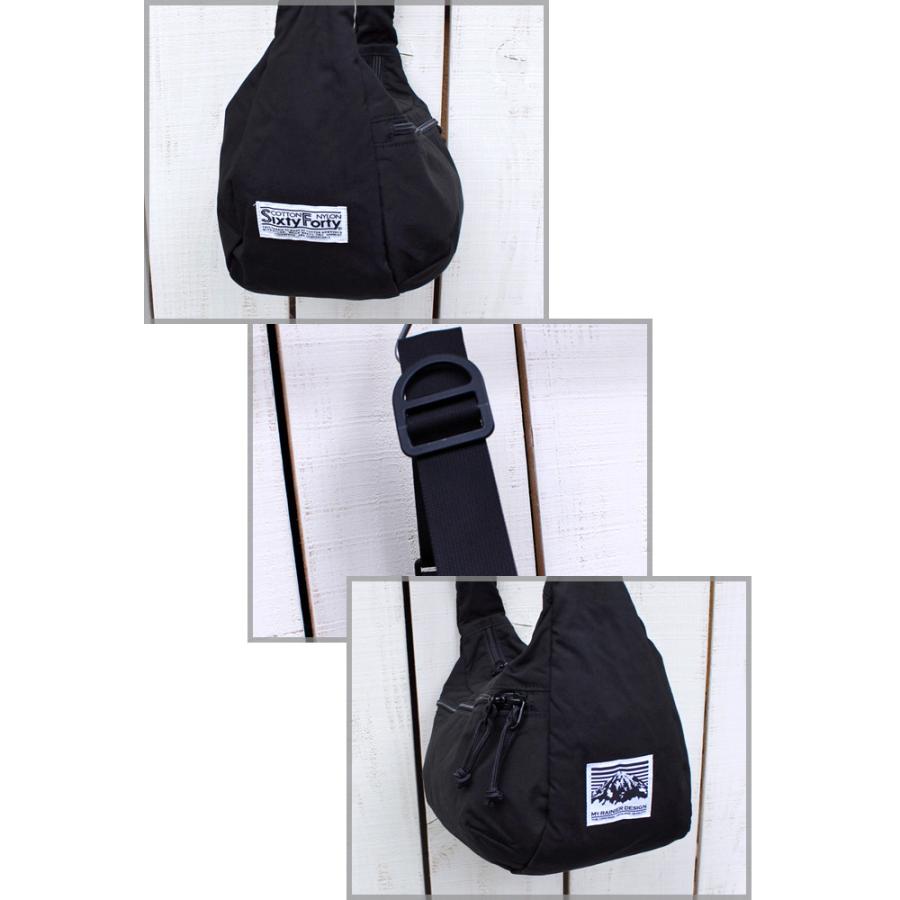 Mt.Rainier Design マウントレイニアデザイン ハーフムーン バック ブラック コヨーテ Half Moon Bag ショルダー コットン ナイロン 60/40 | Mt. Rainier Design | 04