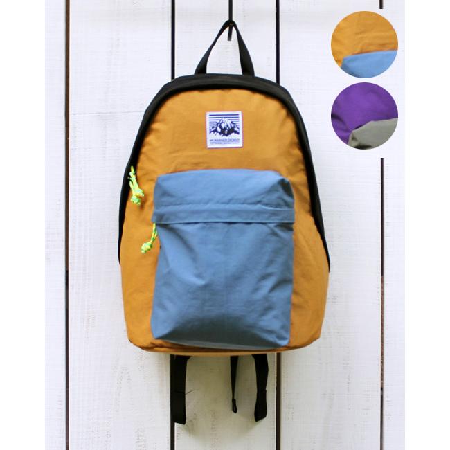 Mt.Rainier Design マウントレイニアデザイン ピークデイパック マスタード パープル Peak Day Pack バックパック 軽量 小さめ コットン ナイロン 60/40 | Mt. Rainier Design