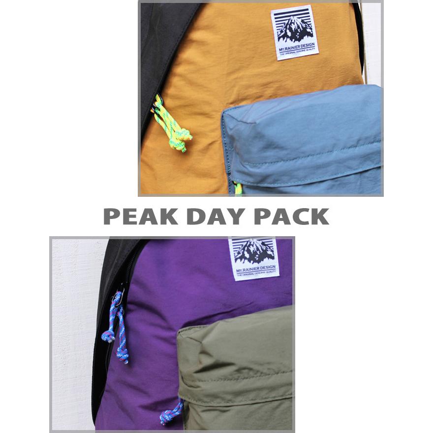 Mt.Rainier Design マウントレイニアデザイン ピークデイパック マスタード パープル Peak Day Pack バックパック 軽量 小さめ コットン ナイロン 60/40 | Mt. Rainier Design | 10