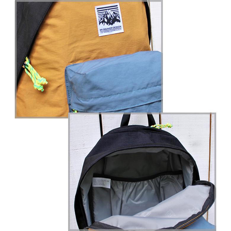 Mt.Rainier Design マウントレイニアデザイン ピークデイパック マスタード パープル Peak Day Pack バックパック 軽量 小さめ コットン ナイロン 60/40 | Mt. Rainier Design | 04