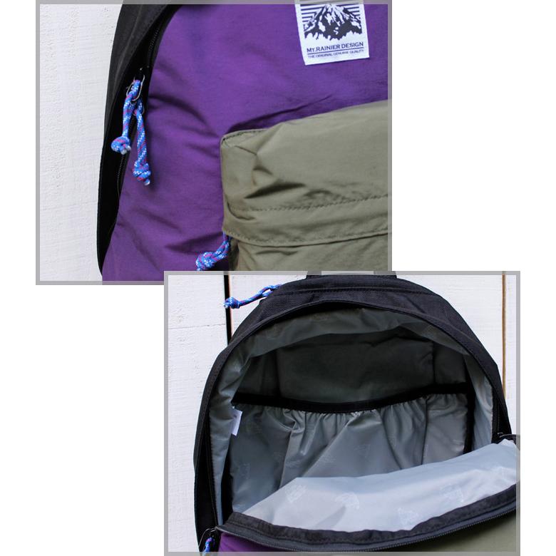 Mt.Rainier Design マウントレイニアデザイン ピークデイパック マスタード パープル Peak Day Pack バックパック 軽量 小さめ コットン ナイロン 60/40 | Mt. Rainier Design | 08