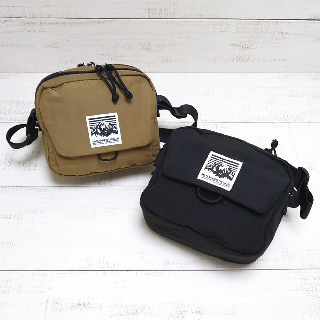 Mt.Rainier Design マウントレイニアデザイン フラップバック ショルダーバッグ ブラック コヨーテ Flap Bag コットン ナイロン 60/40 | Mt. Rainier Design