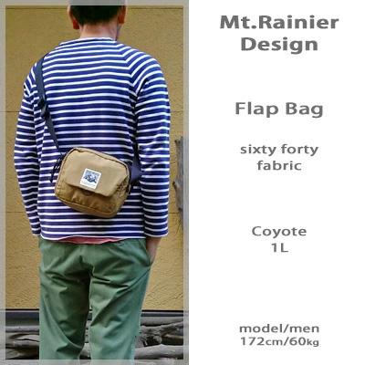 Mt.Rainier Design マウントレイニアデザイン フラップバック ショルダーバッグ ブラック コヨーテ Flap Bag コットン ナイロン 60/40 | Mt. Rainier Design | 10