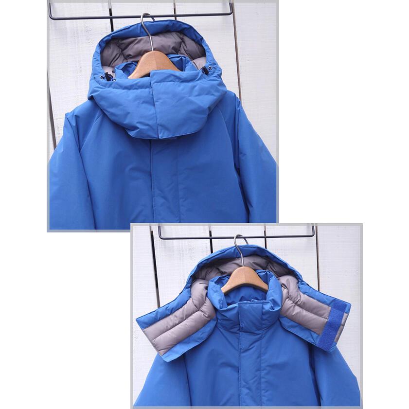 Marmot フード付きダウンジャケット 水色 Marmot（マーモット） マンモスダウンパーカー ブルー Mammoth Down