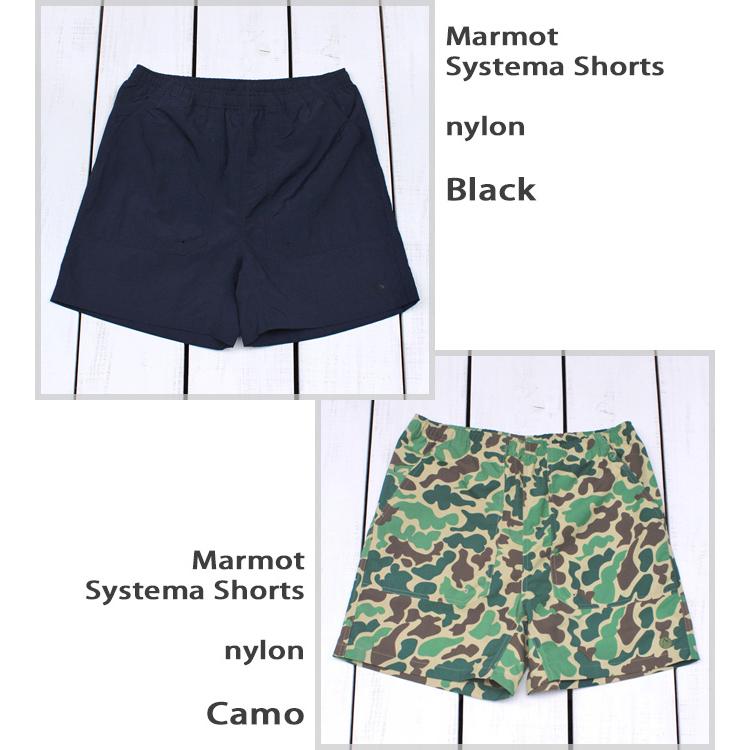 Marmot マーモット システマショーツ Systema Shorts しわ加工 ナイロン 刺繍ロゴ 耐久撥水 防風 膝上丈 クラシック | Marmot | 03