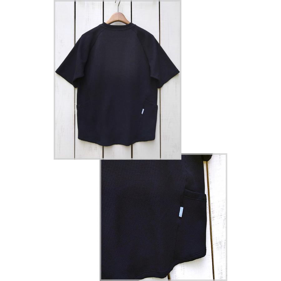 narifuri ナリフリ マルチワッフルクルーネックTシャツ ホワイト ブラック Multi Waffle Crew Neck T-Shirts 半袖 サーマル バイク ストレッチ シンプル | narifuri | 06