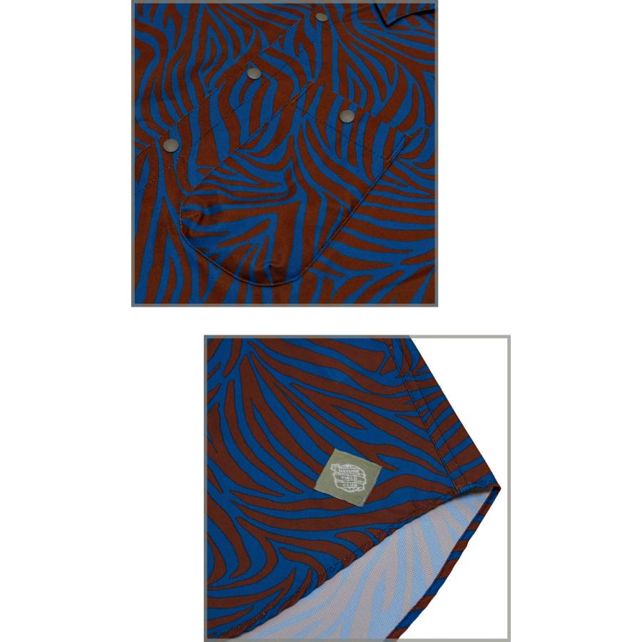 narifuri ナリフリ メッシュ半袖シャツ ブラウン ブルー 総柄 NFC Mesh SS Shirts Brown 軽量 速乾 通気 ストレッチ ネイチャー フィールド クラブ | narifuri | 02
