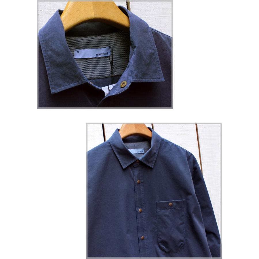narifuri ナリフリ ピグメントメッシュ長袖シャツ ダークネイビー 染め NFC Pigment Mesh LS Shirts 軽量 速乾 通気 ストレッチ ネイチャー フィールド クラブ | narifuri | 01