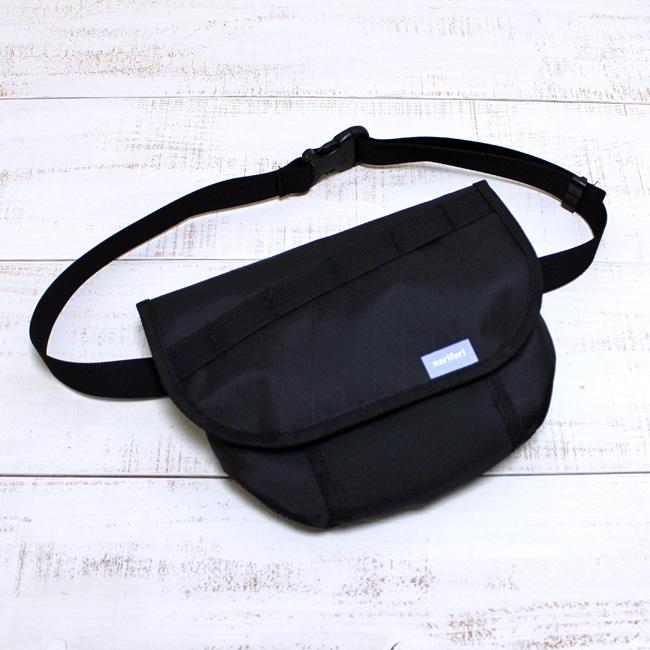 narifuri ナリフリ ヒップバック ブラック 黒 Hip BagBlack x-pac 軽量 防水 高耐久 リフレクター ミニショルダー ポーチ ウエストバック サコッシュ | narifuri