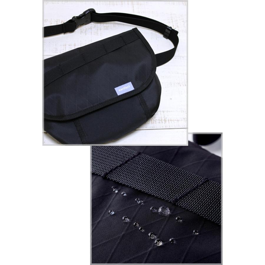 narifuri ナリフリ ヒップバック ブラック 黒 Hip BagBlack x-pac 軽量 防水 高耐久 リフレクター ミニショルダー ポーチ ウエストバック サコッシュ | narifuri | 01