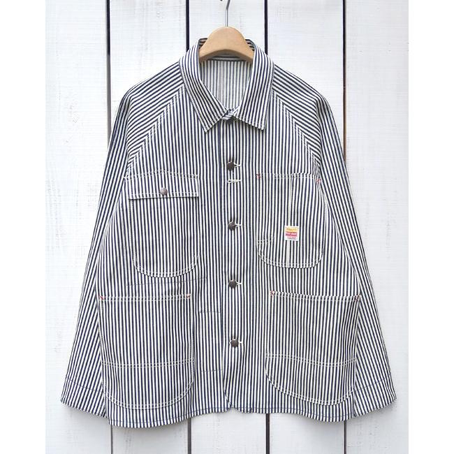 PAY DAY ペイデイ 復刻 ぺニーズカバーオール ヒッコリー 50s Penny's Coverall Hickory 1950年代 ワークジャケット ヴィンテージ ラグラン 3枚袖 デニム 未洗い | PAYDAY
