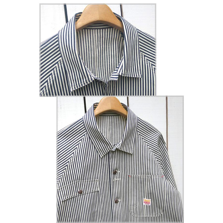 PAY DAY ペイデイ 復刻 ぺニーズカバーオール ヒッコリー 50s Penny's Coverall Hickory 1950年代 ワークジャケット ヴィンテージ ラグラン 3枚袖 デニム 未洗い | PAYDAY | 01