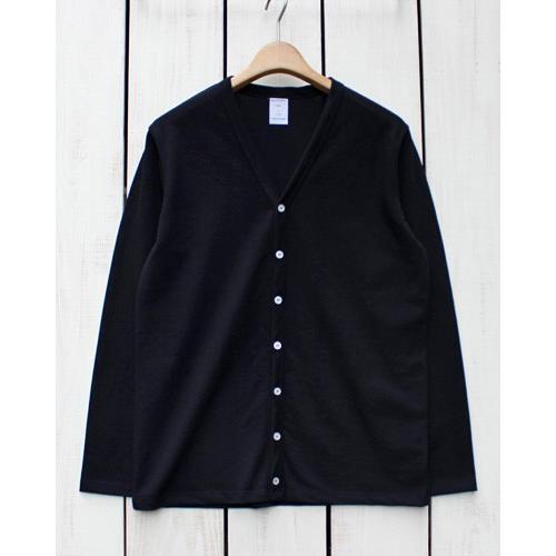 Quotidien コティディアン メンズ ピケvネックカーディガン ブラック 黒 Men V Neck Cardigan Blackフランス製 無地 コットン 鹿の子 Quo 006 Beard Store 通販 Yahoo ショッピング