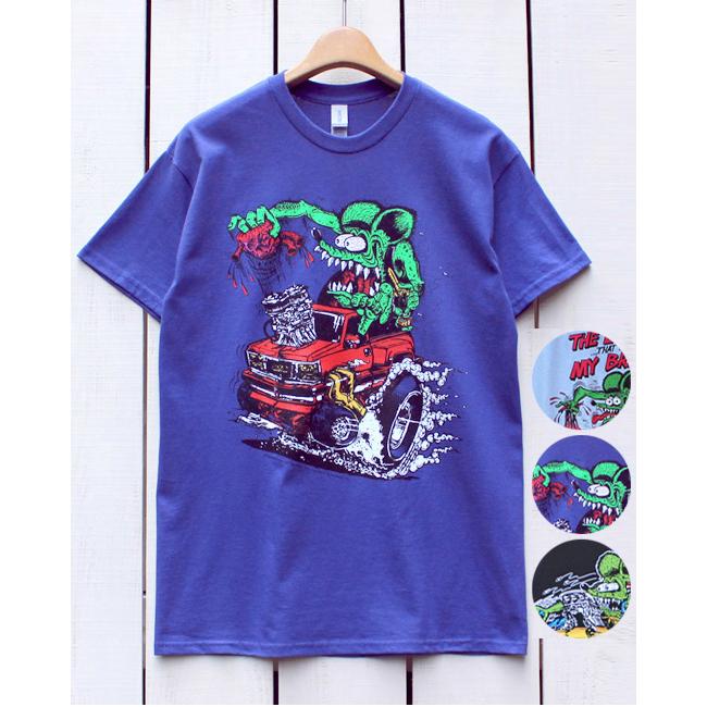 RAT FINK Rat Fink ラットフィンク プリントT サックス メトロブルー