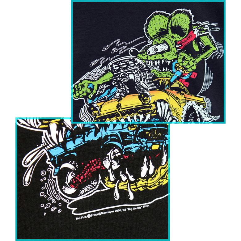 RAT FINK（ラットフィンク） プリントT サックス メトロブルー