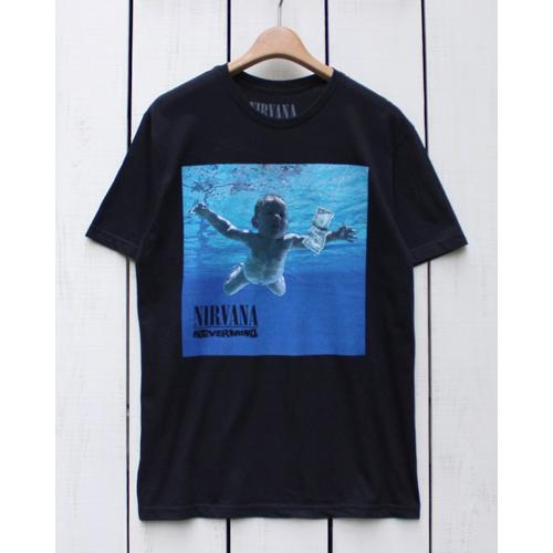 Rock Off Nirvana プリントTシャツ ニルヴァーナ ブラック 黒 