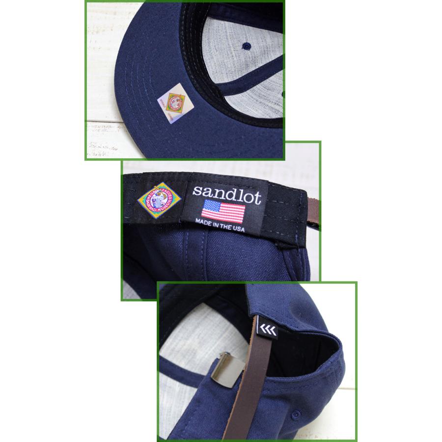 USA製 ベースボールキャップ Sandlotボディ ネイビー ダック素材 美品 Sandlot Goods サンドロットグッズ ヴィンテージ ベースボールキャップ