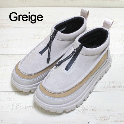 SHAKA（シャカ） ジップ モカシン ブーティ ex グレージュ ブラック