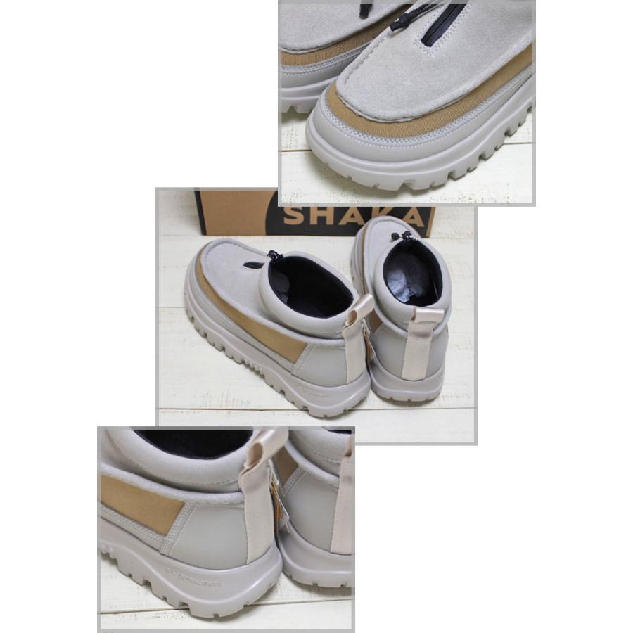 SHAKA（シャカ） ジップ モカシン ブーティ ex グレージュ ブラック
