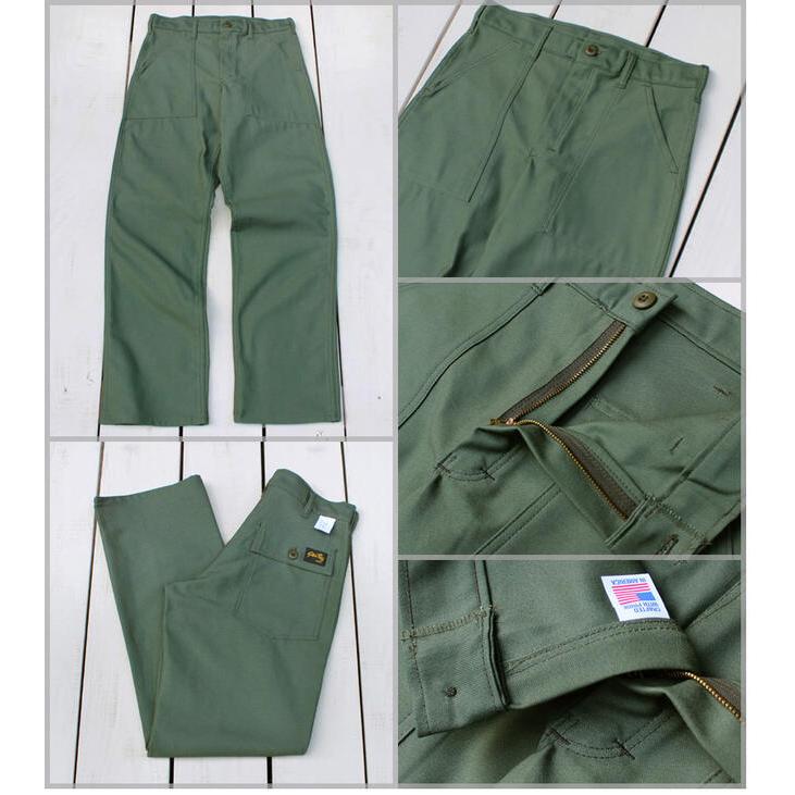 Stan Ray スタンレー 4ポケット ファティーグパンツ オリーブ バックサテン ノンウォッシュ 4 Pocket Fatigue Pants Olive Back Sateen | Stan Ray | 02