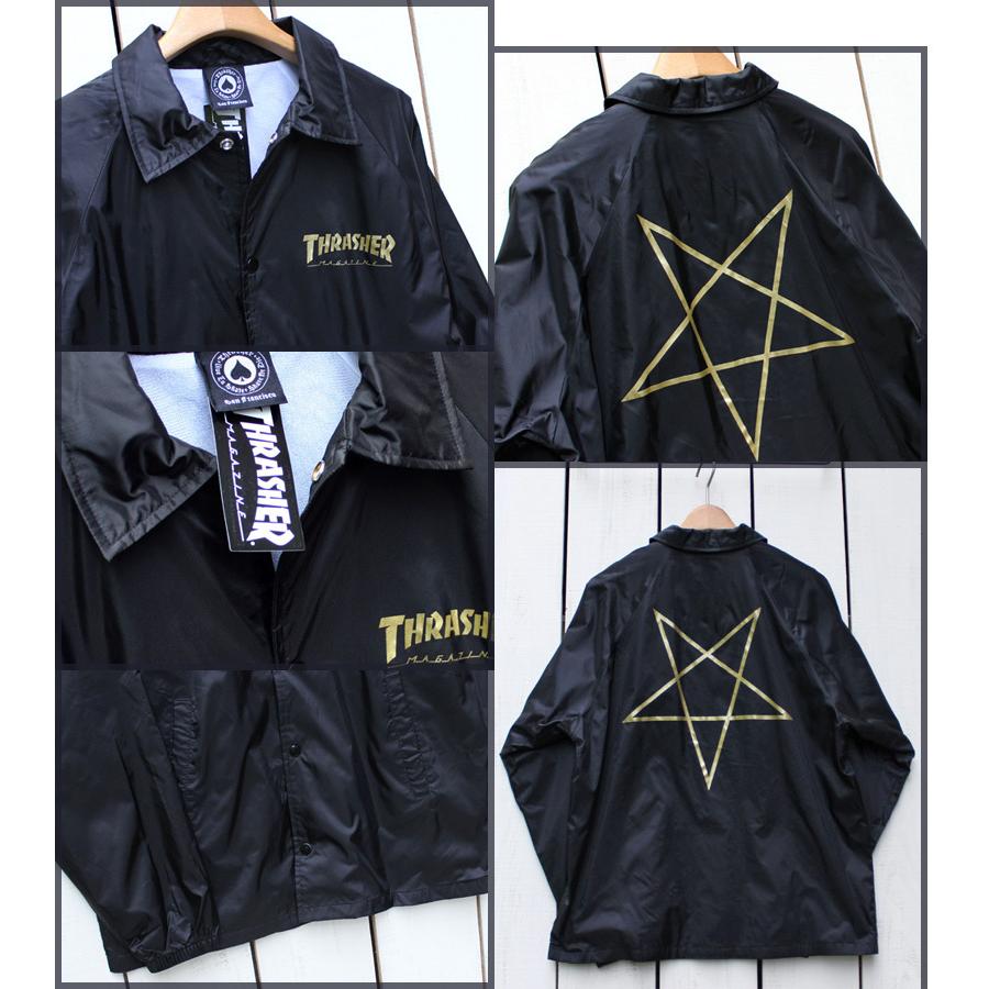 AA スラッシャー コラボ　コーチジャケット　ブラック　Sサイズ　ブラック 17-18 AA HARDWEAR コーチジャケット COACH JACKET /THRASHER
