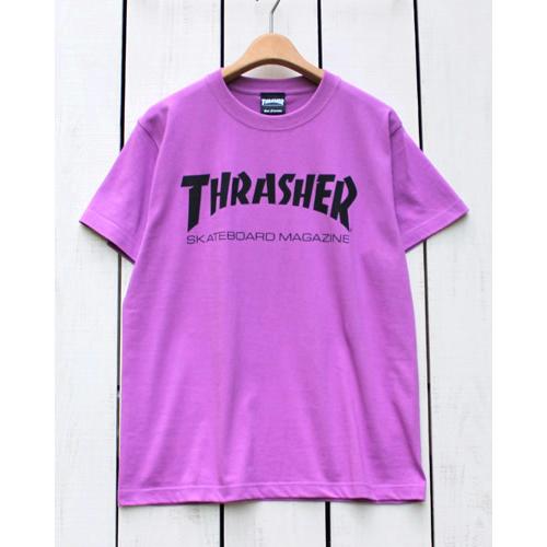 THRASHER（スラッシャー） プリントTシャツ ラベンダー ロゴプリント
