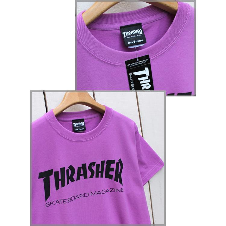 THRASHER（スラッシャー） プリントTシャツ ラベンダー ロゴプリント