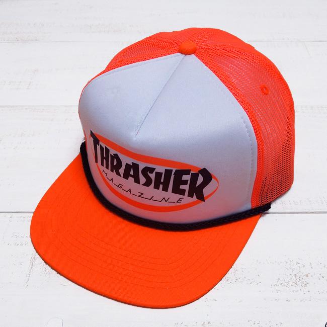 Thrasher スラッシャー ロゴロープトラッカーキャップ Ellipse Mag Logo Trucker Rope Cap メッシュ フラット バイザー スケート | THRASHER | 02