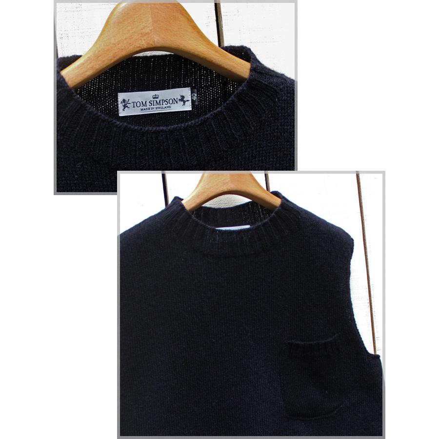 Tom Simpson トムシンプソン クルーネックニットベスト Sleevless Crew