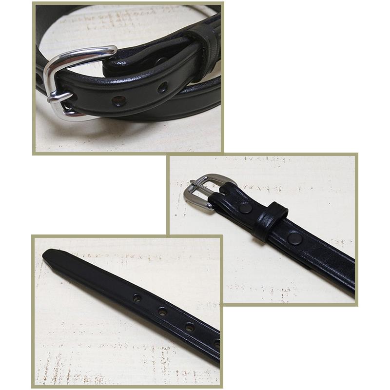 TORY LEATHER（トリーレザー） ブライドルレザーベルト ブラック 黒 3