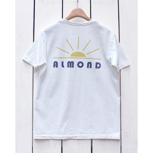 アーモンドサーフ プリントTシャツ ホワイト クリームイエロー 薄黄 Sunrise SS Pocket Tee White Sulphur Yellow Almond Surf コットン USA クリアランス | ALMOND（ファッション） | 01