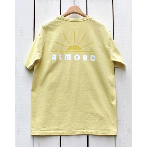 アーモンドサーフ プリントTシャツ ホワイト クリームイエロー 薄黄 Sunrise SS Pocket Tee White Sulphur Yellow Almond Surf コットン USA クリアランス | ALMOND（ファッション） | 02