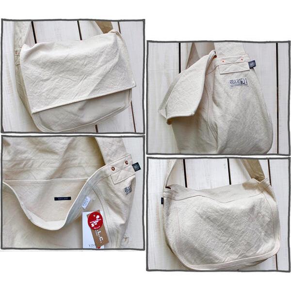 V.D.L.C ニュースペーパーバッグ Mサイズ 生成 ベージュ からし 瑠璃