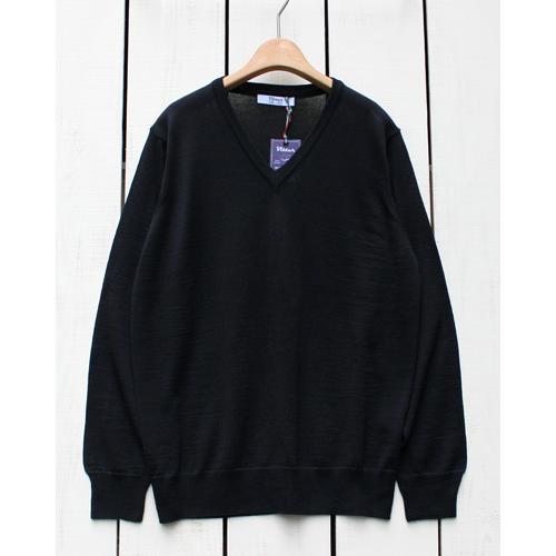 Vitter ヴィッター ヴィターレ Vネックニット ブラック 黒 ブイネック