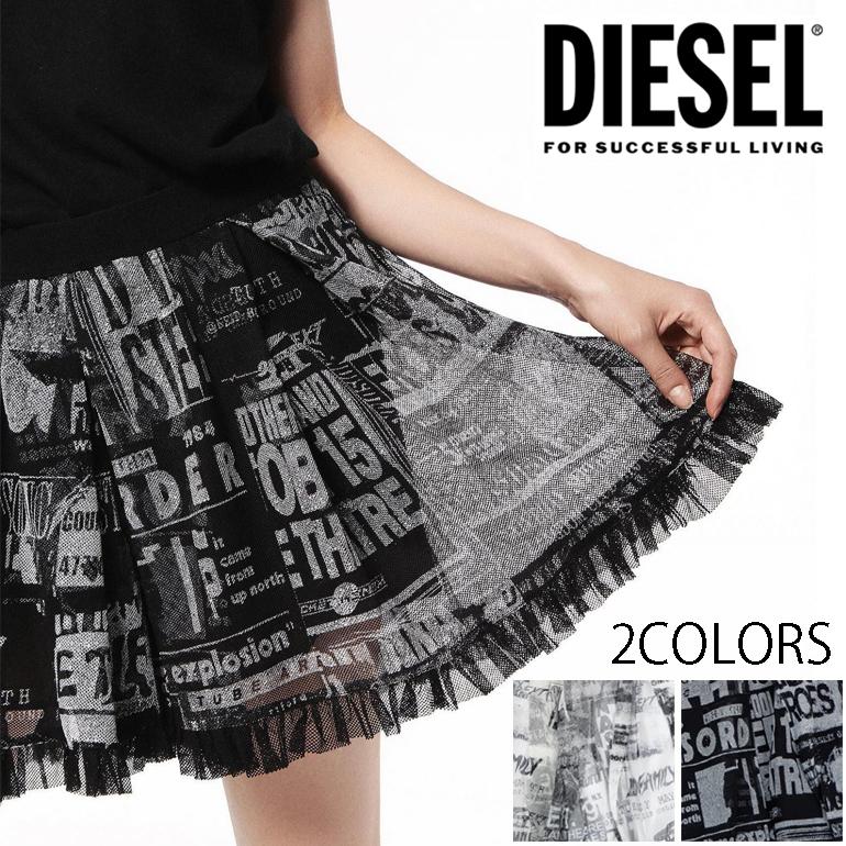 DIESEL ディーゼル レディース レース キュロット 総柄 フレアパンツ ウエストゴム S-RAIN かわいい ブラック ホワイト 黒 白  :edsls-rain:インポートショップBEARE - 通販 - Yahoo!ショッピング