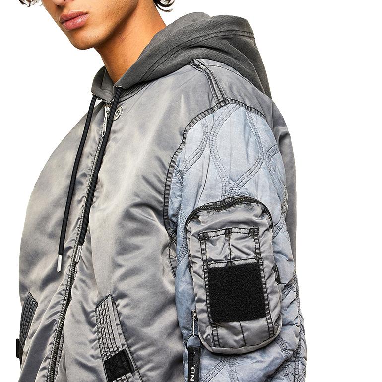 DIESEL ミリタリーブルゾン メンズ DIESEL ディーゼル ミリタリージャケット メンズ デタッチャブル