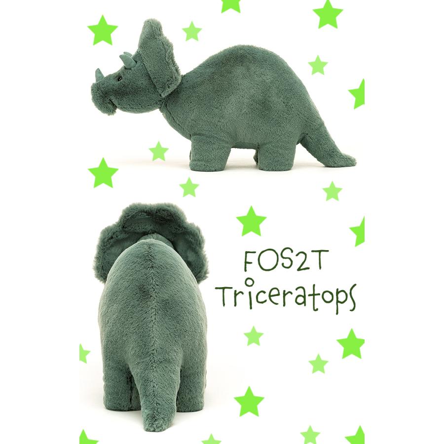 JELLYCAT ジェリーキャット 恐竜 ダイナソー Fossilly Brontosaurus Triceratops ふわふわ ギフト 誕生祝い プレゼント 出産祝い インテリア｜beare-y｜03