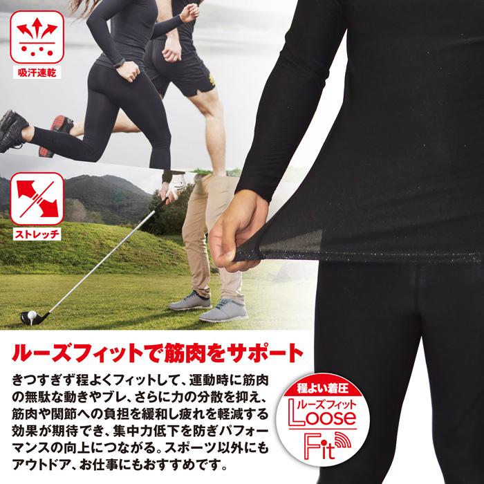 A.D.ONE メンズ 着圧 インナーウェア 上下セット サウナスーツ