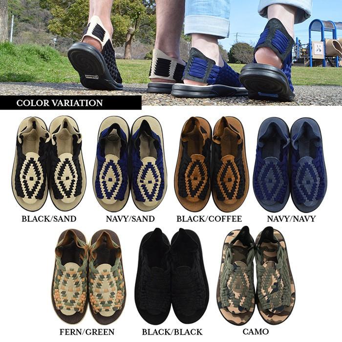 Chubasco サンダル メンズ スポサン グルカ レザー アズテック