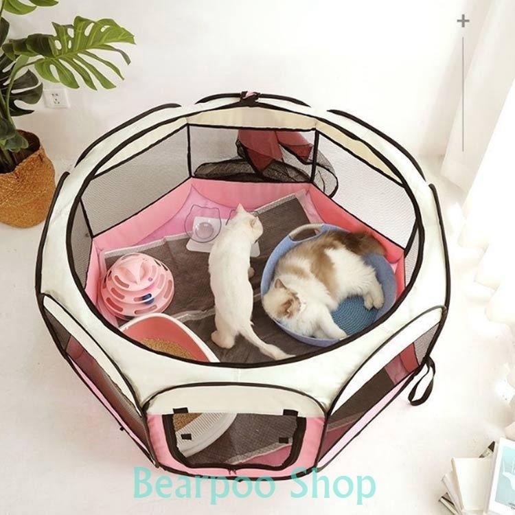 ペットサークル 折りたたみ メッシュサークル ペットケージ 折りたたみケージ 分娩室 犬猫兼用 メッシュ 84 以上節約 中型犬 大型犬 小型犬用 サークル 八角形