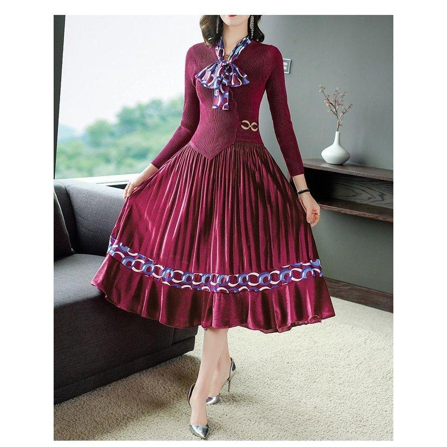 激安特価 ワンピース 7分袖 ボウタイリボン アコーディオンプリーツ ドッキング ロング丈 ママ 美人 大人可愛い ガーリー キレイ目 デート かわいい Cko29 Bear 3243edfok Bear Poo Yahoo Shop 通販 Yahoo ショッピング 21春夏 Gestion Etechnologies Shop