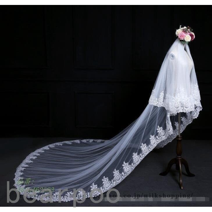 激安大特価 ロングベール ウエディングベール ダウンベール花柄レース刺繍ブライダル結婚式ベール花嫁披露宴 1 5 3 5mウェディング小物 二次会2枚 Aguasdepalmas Com Br
