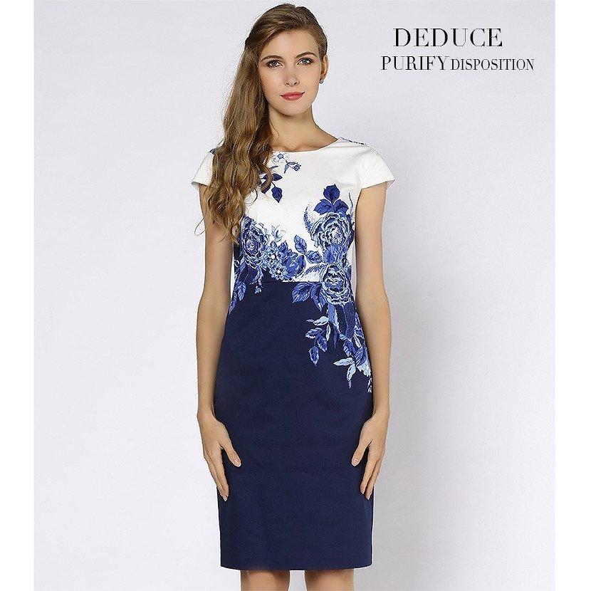 オンラインストア買取 ワンピース レディース 大きいサイズ 母親 夏 きれいめ ホワイト ブルー パープル ロイヤルブルー 花柄 上品 きれいめ エレガント 半袖 着痩せ Rax68 限定数特別価格 Www Superavila Com