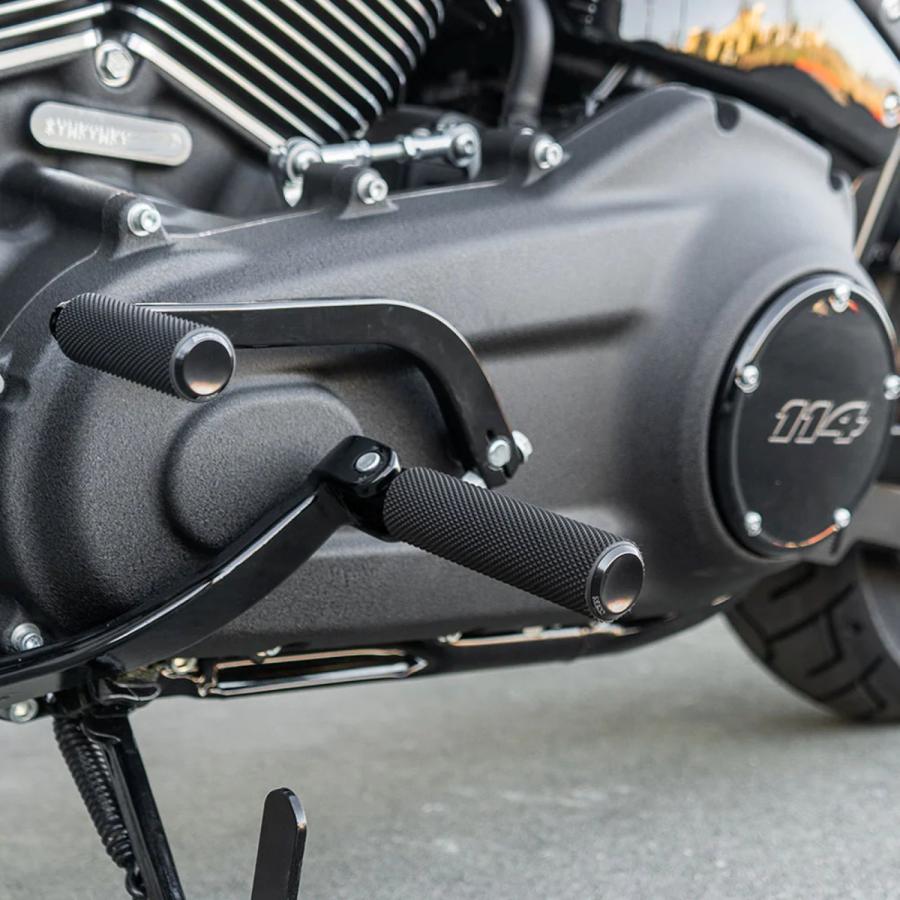 ARLEN NESS・KNURLED・M8ソフテイル ドライバー フットペグ・ブラック　07-942　1620-1969　ハーレー_1